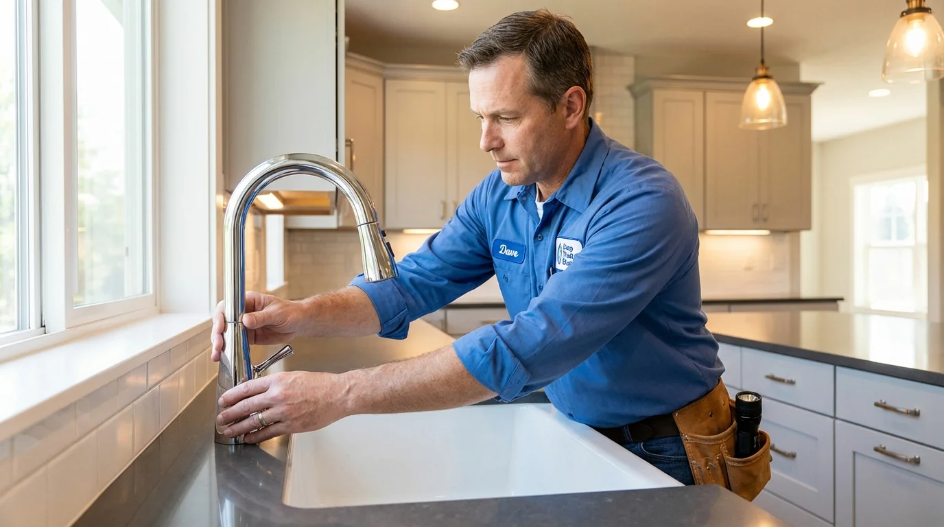 Kitchen faucet installation by Johns Plumbing LLC in Monett